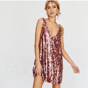 Free People Bali Over the Rainbow sequin mini dress